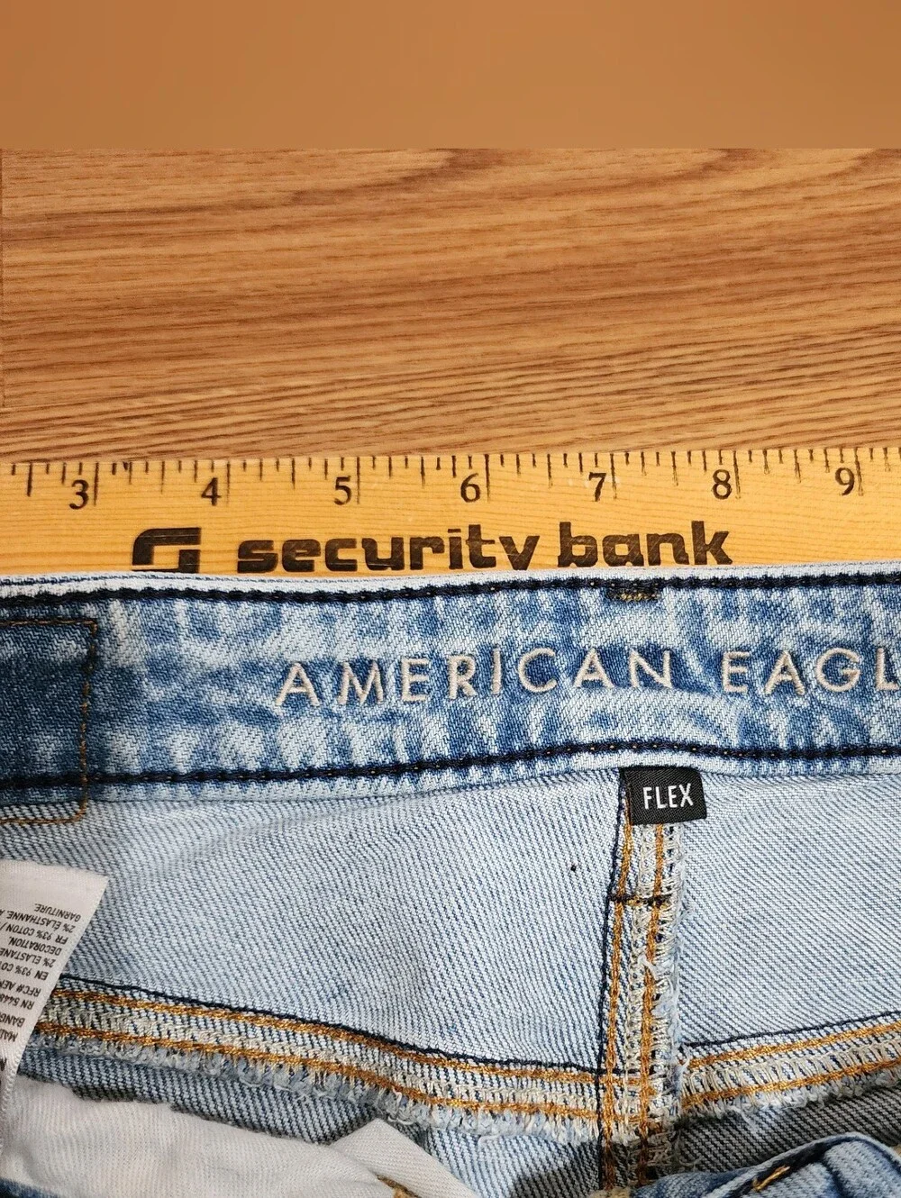 American eagle Airflex and hollister Mens Jean Lot Of 2 28x30 Light Wash Stretch